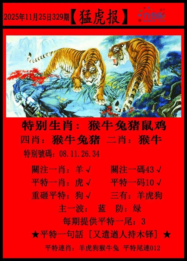 2025329期：澳门猛虎报，描绘2025新澳门历史记录查询玄机:特码四五不用查;解析2025新澳门天天精准资枓5肖10码：【鼠龙马猴鸡,1-4-6-8-22-24-33-35-38-47】
