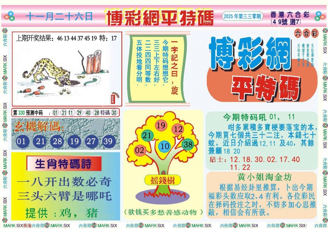 2025330期：博彩平特报，描绘2025年天天正版免费玄机:红波看好中本期;解析2025新澳天天彩免费3肖6码：【牛马狗,1-4-5-27-30-43】