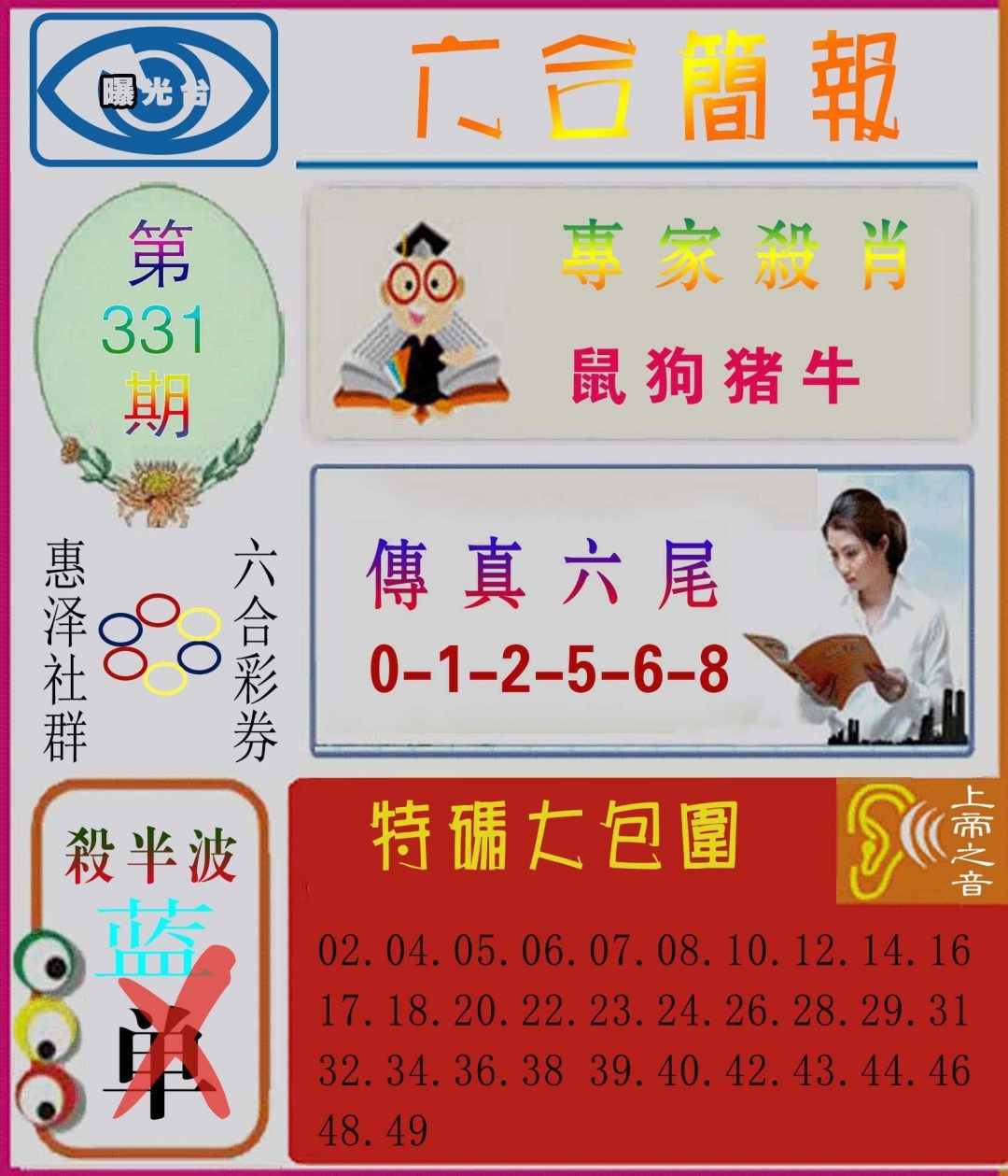 2025331期：六合简报图，描绘2025综合资料大全玄机:金幅夫人找管家，一七今期选特码;解析2025最全免费资料大全6肖12码：【虎蛇马羊鸡狗,1-5-9-10-18-24-28-34-35-38-48-49】