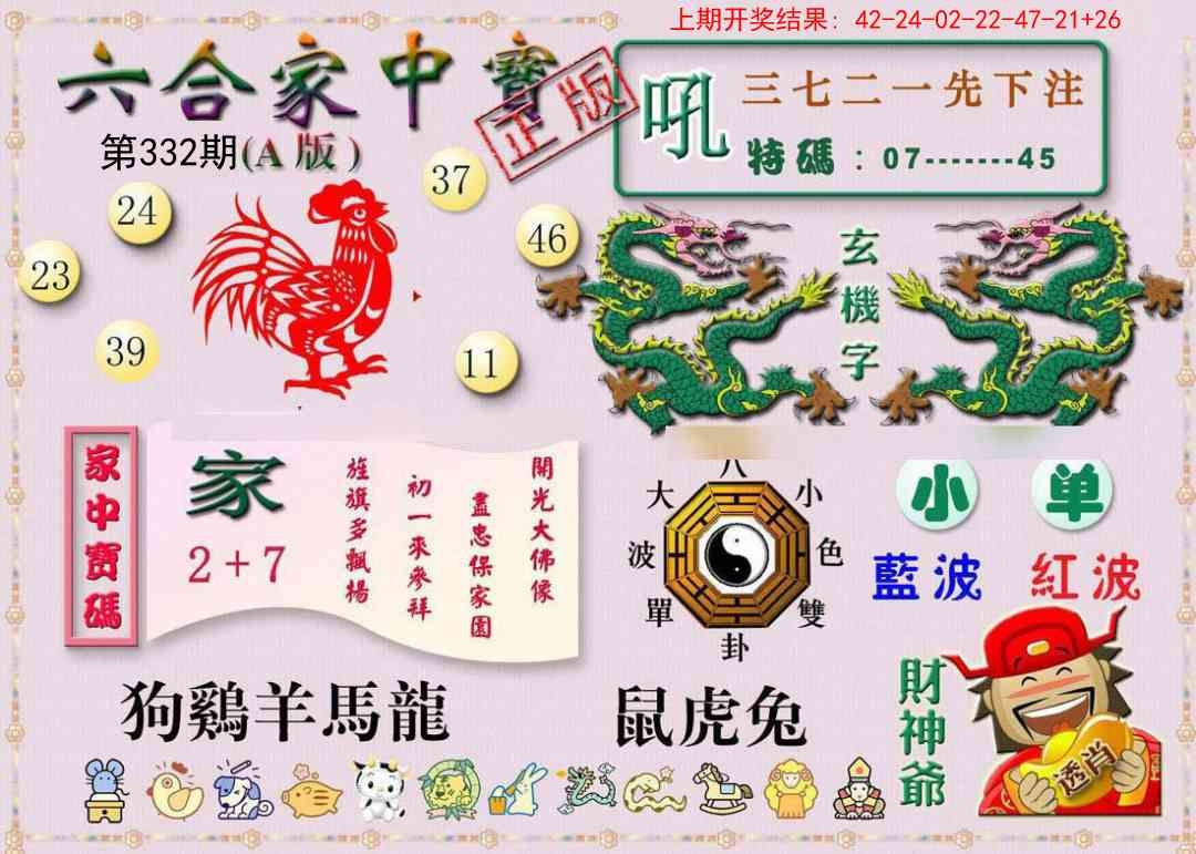 2025332期：合家中宝A，描绘2025综合资料大全玄机:水满金山钱满仓;解析2025最新资料免费大全一3肖6码：【牛蛇马,17-22-28-32-36-42】