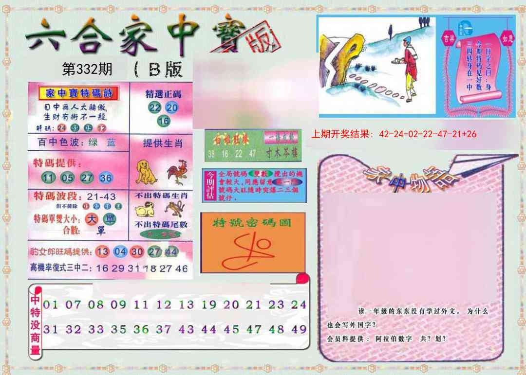 2025332期：六合家宝B，描绘2025综合资料大全玄机:二字组合中五定;解析2025最全免费资料大全4肖8码：【牛兔蛇羊,1-5-6-19-22-24-25-40】