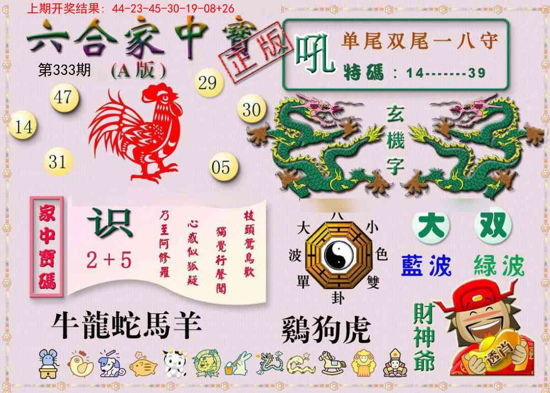 2025333期：合家中宝A，描绘2025综合资料大全玄机:欲钱找仙人 (虎鸡);解析2025最新资料免费大全一3肖6码：【鼠牛蛇,1-2-20-30-47-49】